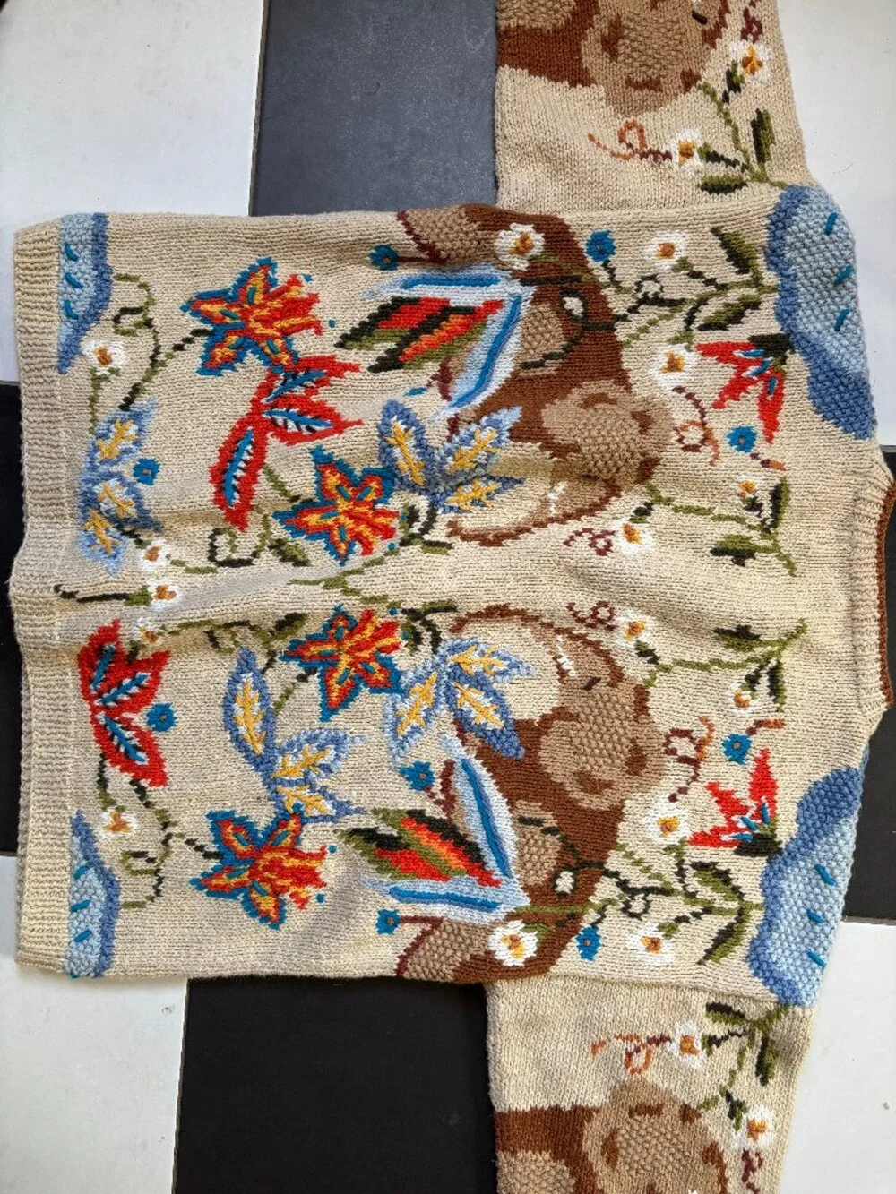 Vintage Today's Fine Elements elephant cardigan - Picture 4 of 5